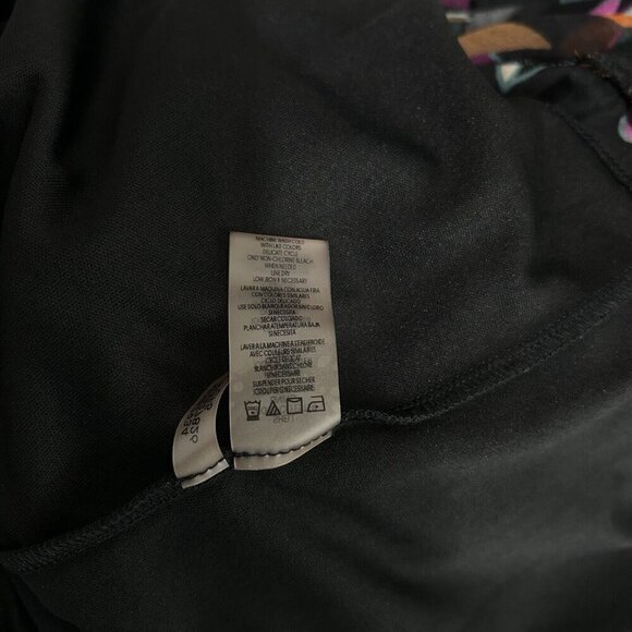 Calvin Klein Floral Asymmetrical Wrap Dress Sz 16 Surplice Neckline Ruffle Cuff - Picture 11 of 13